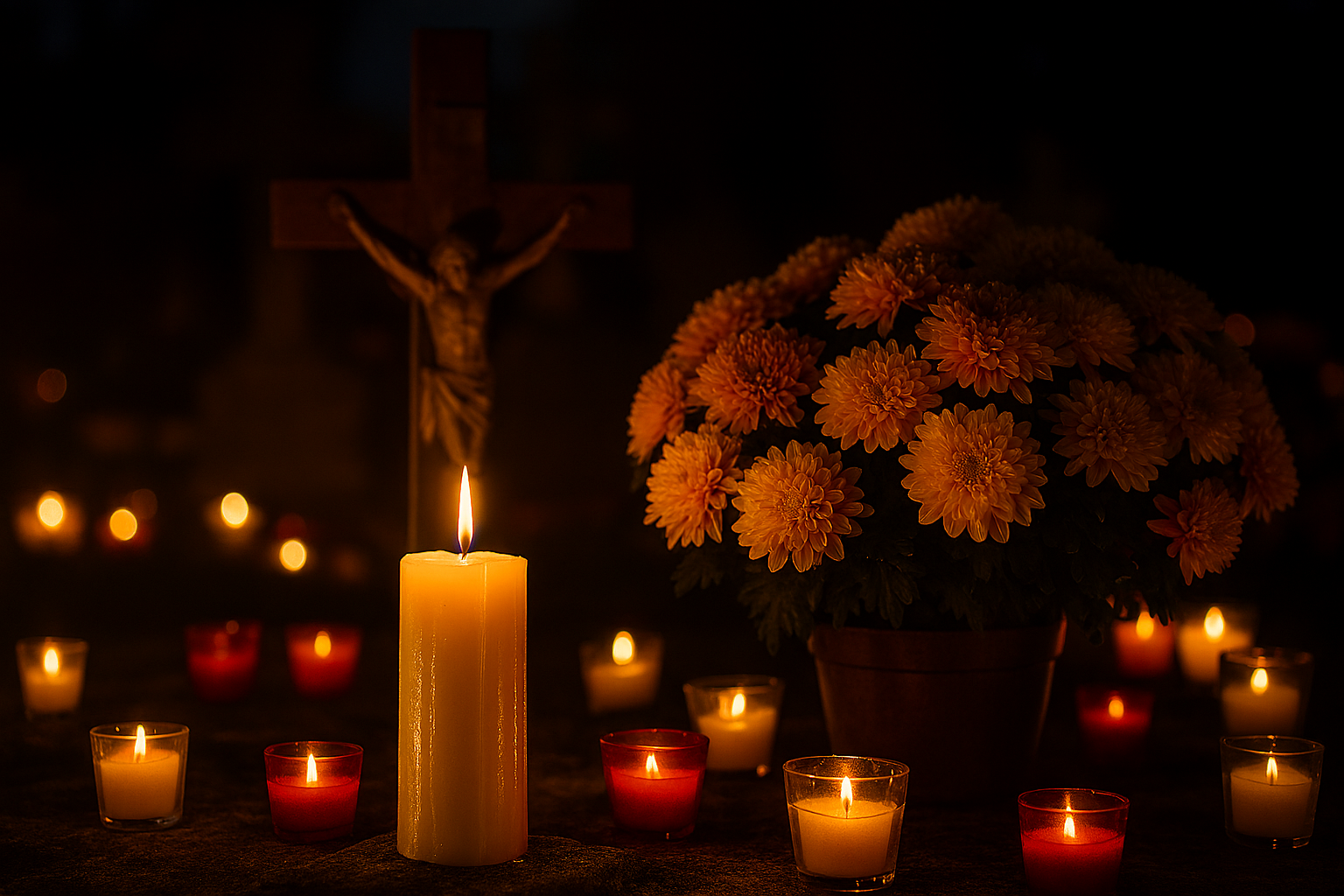 bougies allumées sur